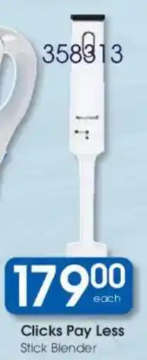 Clicks Clicks Pay Less Stick Blender offer