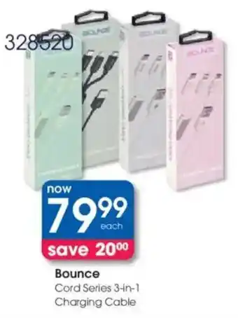 Clicks Bounce Cord Series 3-in-1 Charging Cable offer