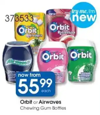 Clicks Orbit or Airwaves Chewing Gum Bottles offer
