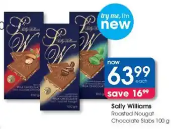Clicks Sally Williams Roasted Nougat Chocolate Slabs offer