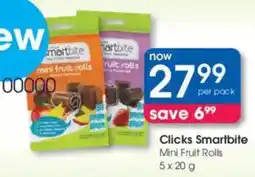 Clicks Clicks Smartbite Mini Fruit Rolls offer