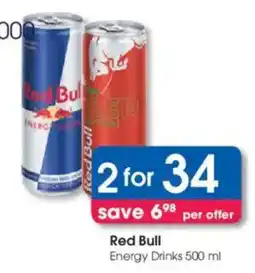 Clicks Red Bull Energy Drinks offer