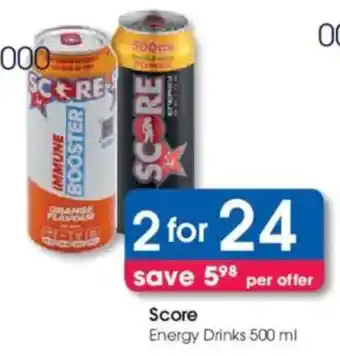 Clicks Score Energy Drinks offer