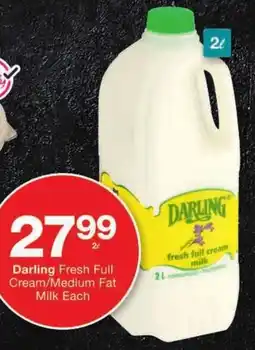 Checkers Darling Fresh Full Cream/ Medium Fat Milk offer