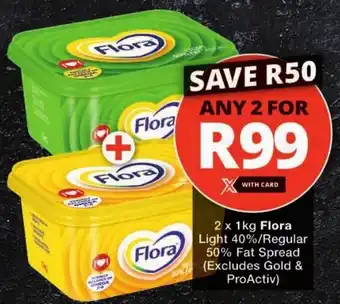 Flora Light 40%/ Regular 50% Fat Spread