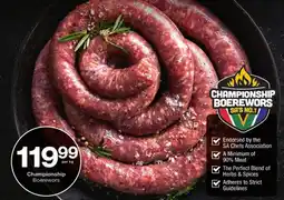 Checkers Championship Boerewors offer