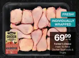 Checkers Farmer's Choice Fresh Chicken Drumsticks & Thighs offer