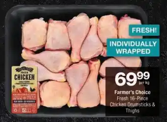 Checkers Farmer's Choice Fresh Chicken Drumsticks & Thighs offer