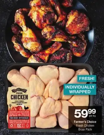 Checkers Farmer's Choice Fresh Chicken Braai Pack offer