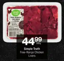 Checkers Simple Truth Free-Range Chicken Livers offer