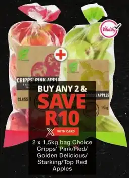 Checkers Choice Cripps' Pink/ Red/ Golden Delicious/ Starking/ Top Red Apples offer