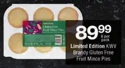 Checkers Limited Edition KWV Brandy Gluten Free Fruit Mince Pies offer