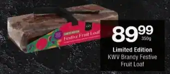 Checkers Limited Edition KWV Brandy Festive Fruit Loaf offer