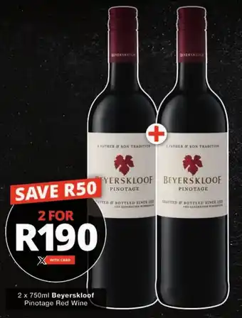 Checkers Beyerskloof Pinotage Red Wine offer