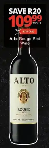 Checkers Alto Rouge Red Wine offer