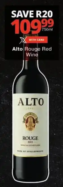 Checkers Alto Rouge Red Wine offer