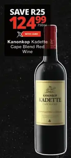 Checkers Kanonkop Kadette Cape Blend Red Wine offer