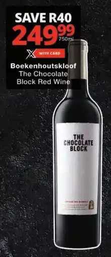 Checkers Boekenhoutskloof The Chocolate Block Red Wine offer