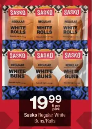 Checkers Sasko Regular White Buns/ Rolls offer