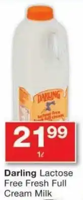 Checkers Darling Lactose Free Fresh Full Cream Milk offer