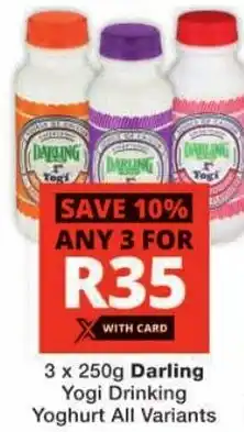 Checkers Darling Yogi Drinking Yoghurt All Variants offer