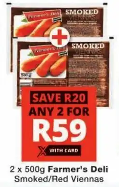Checkers Farmer's Deli Smoked/ Red Viennas offer