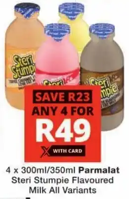 Checkers Parmalat Steri Stumpie Flavoured Milk All Variants offer