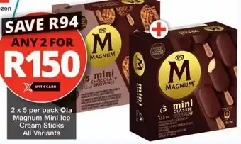 Checkers Ola Magnum Mini Ice Cream Sticks All Variants offer