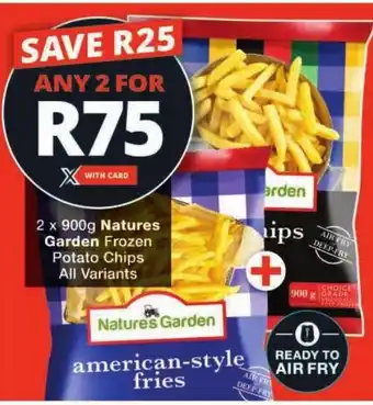 Checkers Natures Garden Frozen Potato Chips All Variants offer