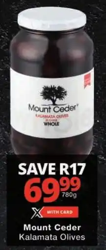 Checkers Mount Ceder Kalamata Olives offer