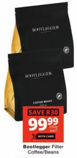Checkers Bootlegger Filter Coffee/ Beans offer