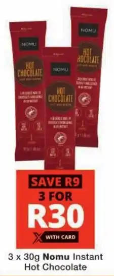 Checkers Nomu Instant Hot Chocolate offer
