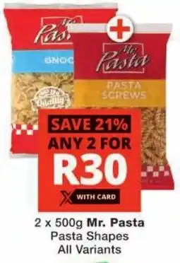 Checkers Mr. Pasta Pasta Shapes All Variants offer