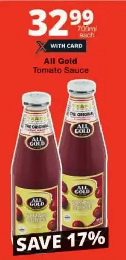 Checkers All Gold Tomato Sauce offer