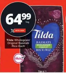 Checkers Tilda Wholegrain/ Original Basmati Rice offer