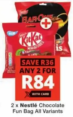 Checkers Nestlé Chocolate Fun Bag All Variants offer