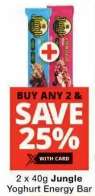 Checkers Jungle Yoghurt Energy Bar offer