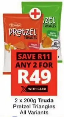 Checkers Truda Pretzel Triangles All Variants offer