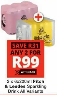 Checkers Fitch & Leedes Sparkling Drink All Variants offer