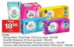 Checkers Lil-lets Product Range offer