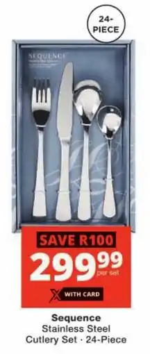 Checkers Sequence Stainless Steel Cutlery Set offer