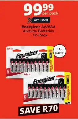 Checkers Energizer AA/AAA Alkaline Batteries offer