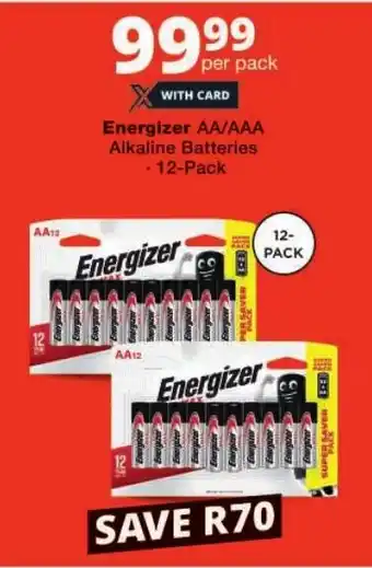 Checkers Energizer AA/AAA Alkaline Batteries offer