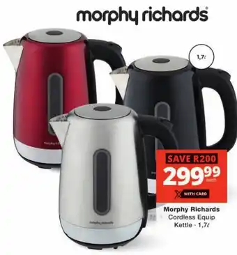 Checkers Morphy Richards Cordless Equip Kettle offer
