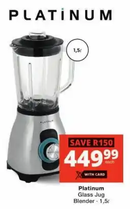 Checkers Platinum Glass Jug Blender offer