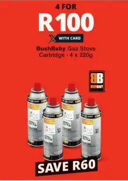 Checkers BushBaby Gas Stove Cartridge offer