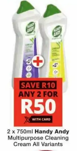 Checkers Handy Andy Multipurpose Cleaning Cream All Variants offer