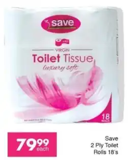 Save Save 2 Ply Toilet Rolls offer
