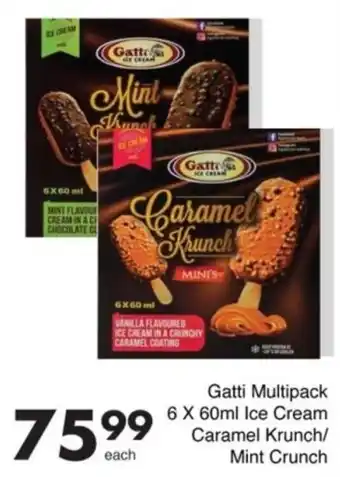 Save Gatti Multipack Ice Cream Caramel Krunch/ Mint Crunch offer