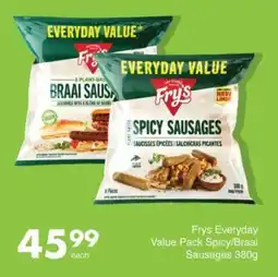 Save Frys Everyday Value Pack Spicy/ Braai Sausages offer